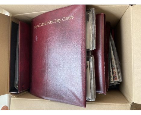 STAMPS FIRST DAY COVERS : Various albums of First day covers in large box