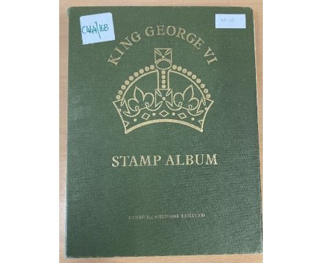 STAMPS: BRITISH COMMONWEALTH, mint &amp; used George VI stamp in a SG Crown printed album. Has a good range of stamps with ma