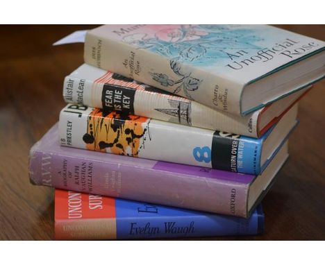 THE REMAINS OF A LIBRARY; including first editions by J.B. Priestley (Saturn Over The Water, Heinemann, 1961), Alistair MacLe