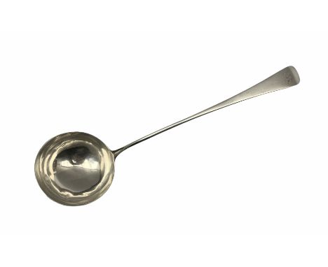 George III silver Old English pattern soup ladle initialled 'B' London 1784 Maker George Smith III 5.4oz 