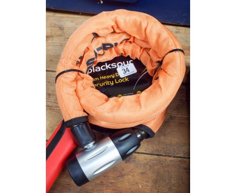 A new heavy duty 1.5m security chain with cover and heavy duty security lock 