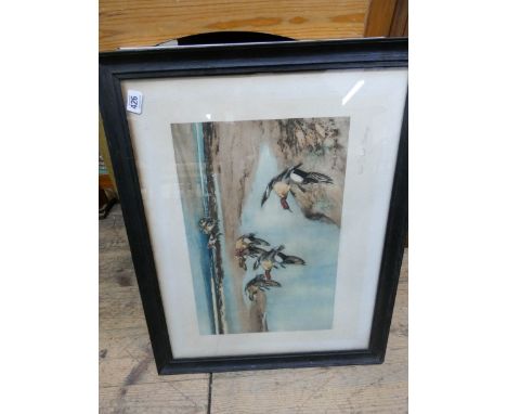 Frank Southgate framed lithograph of Duck and other Lowry prints