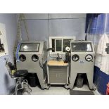 Skat Blast Abrasive Blast Cabinet, 28" + Wheel kit, per seller good-fully functional