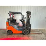Toyota 5,000-LB. Capacity Forklift, Model 8FGCU25, S/N 01251, LPG Fuel, Treaded Tires, 3-Stage Mast,