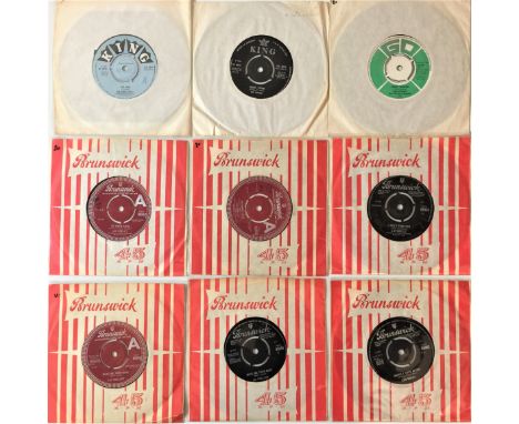 1965/66 SOUL 7". 11 nice titles, chiefly 7" on Brunswick. Condition is largely Ex or Ex+. Titles to include: Len Barry - Love