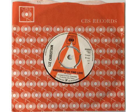 LIZ CHRISTIAN - SUDDENLY YOU FIND LOVE 7" (ORIGINAL UK DEMO - CBS 202520). Another Northern mover, this ace cut from Liz Chri