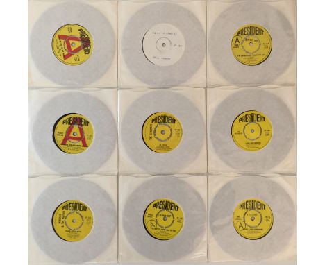 PRESIDENT RECORDS - 7" COLLECTION INC SLIM HARPO TEST PRESS.Excellent bundle of 14 x 7" titles from President to include: Vio