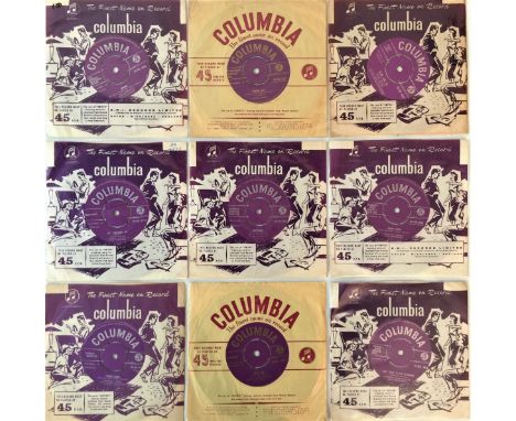 COLUMBIA 7" COLLECTION - R&amp;R/SKIFFLE/POP (PURPLE LABELS). Mega collection of 21 x original UK Columbia 7" loaded with rar