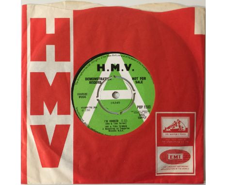 IKE &amp; TINA TURNER - I'M HOOKED C/W DUST MY BROOM 7" (ORIGINAL UK DEMO - HMV POP 1583). Wonderful condition original UK 7"