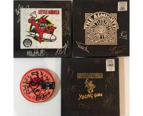 ROCK COLLECTION - SIGNED. A collectors selection of 7 signed records. Artists/ titles include Little Angels - Young Gods (LTL