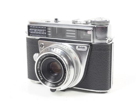 A Kodak Retina Automatic III 35mm rangefinder camera. Chrome. Serial No. 154866. With a Retina-Xenar 45mm f2.8 Schneider-Kreu