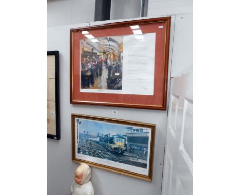 A limited edition print 361 of 537 of 166th Anniversary of the Travelling Post Office (TPO) signed Ian Cryer and print of Cla