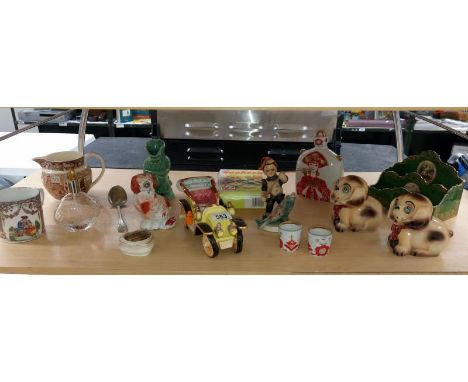A quantity of miscellaneous china including Russian porcelain decanter etc.