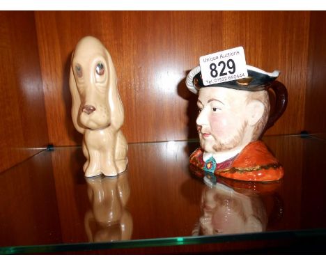 2 Sylvac items - Dog No: 2950, Henry VIII No: 4488