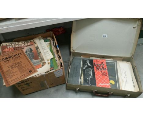 2 boxes of vintage sheet music