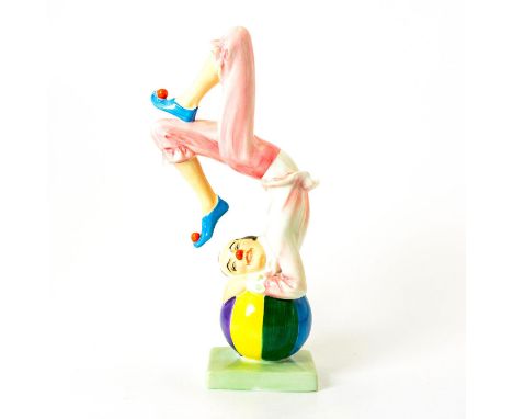 Clown series. Limited edition of 2500. Clown wearing a pink and white costume.National Playing Fields Association 1991 Appeal