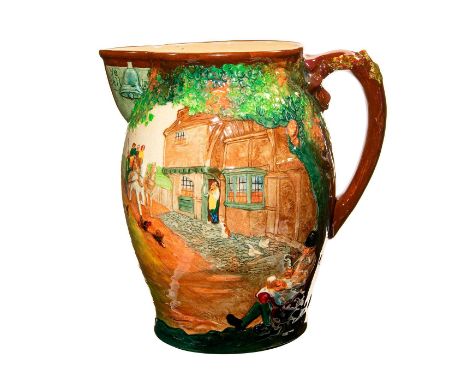 Ltd. Ed. 1 of 500 from the Doulton Museum. Depicts manor and lady with 2 children going to the coach.Titled on base. Royal Do