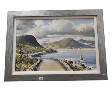 FRAN FIT - OIL ON BOARD - IRISH SEASCAPE 76CM X 51CM 