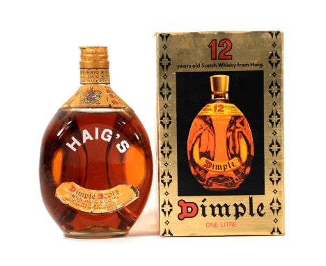 Haig's Dimple, blended Scotch whisky, late George V label, circa 1950s, in associated carton.