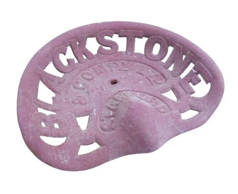 A reproduction cast iron tractor seat, Blackstone &amp; Comp'y Ltd, Stamford