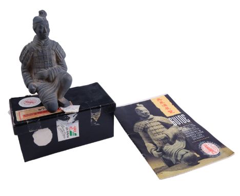 A boxed reproduction "Kneeling Crossbowman" from The Exhibition of the Emperor's Terracotta Warriors &amp; Horses from the Ch