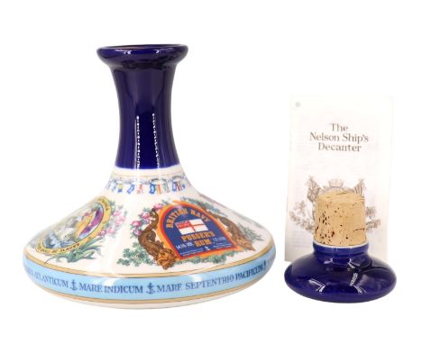 A Wade "The Nelson Ship's Decanter" of Pusser's rum, with booklet and stopper, 1 L