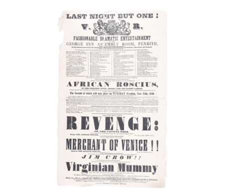 [ Ira Frederick Aldridge (1807 - 1867), American-born British actor, playwright, and theatre manager, known for his portrayal