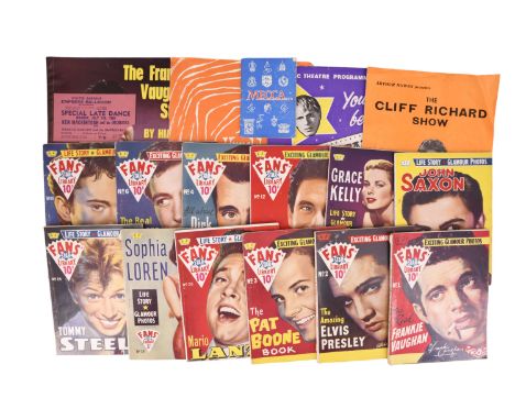 A group of 1950s Fan's Star Library comics, including Elvis Presley, Lonnie Donegan, Grace Kelly, Tommy Steele, etc, together