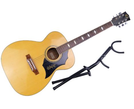 A Kay acoustic guitar, model number K6161, together with a stand, Kay 102 cm