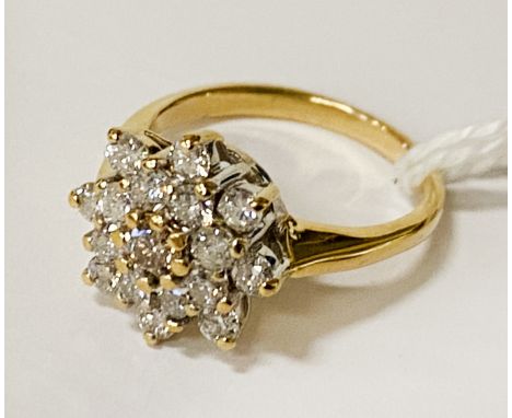 18CT GOLD &amp; DIAMOND RING - SIZE K -APPROX 4.6 GRAMS