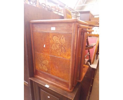 A mid 20th century teak tile top nest of tables. 
