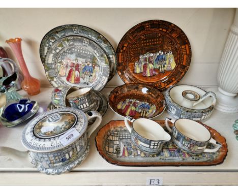 Royal Doulton series ware ‘Old Moreton Hall’ including teapot, milk jug, sugar basin and 2 cups and saucers (15 pieces) 