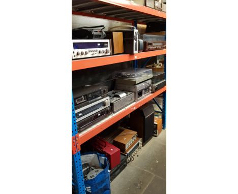 A large selection of hi-fi equipment to include a National Panasonic turntable / cassette recorder, radio, Technics separates