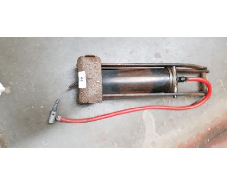 A vintage 1930s Dunlop Standard foot pump. 