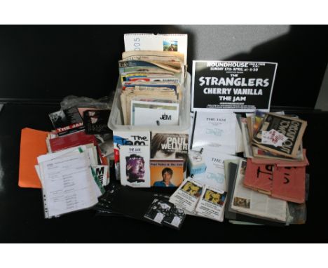 THE JAM MEMORABILIA - huge collection of books, magazines, paper cuttings, flyers, postcards, photographs and other paper rel