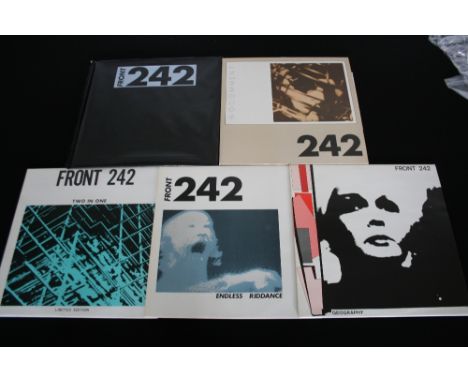 FRONT 242 - Superb selection of 5 x LP/12" releases from the Belgian masters. Titles are Geography (HIM 015 Belgian original 