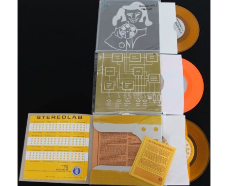 STEREOLAB - Incredible collection of 33 x 7" releases! Titles include Harmonium/Farfisa (yellow vinyl DS45-04), John Cage Bub