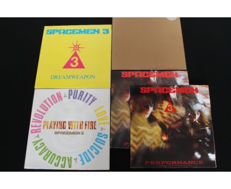 SPACEMEN 3 - An outstanding selection of 4 x LPs, one issued with a proof sleeve. Titles are Playing With Fire (impossible to