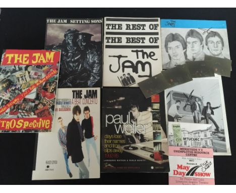 JAM, PAUL WELLER & STYLE COUNCIL - mixed lot of books along with a Style Council programme (signed by Mick Talbot), ticket an