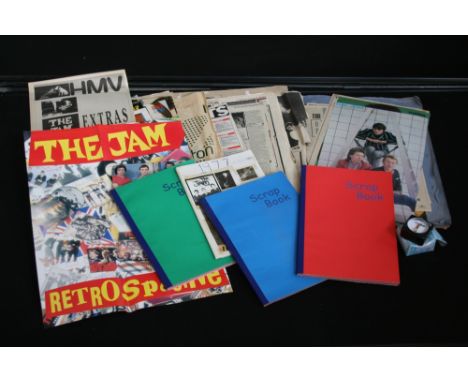 THE JAM SCRAP BOOKS & POSTERS - collection of 5 scrap books with very early newspaper clippings along with numerous posters f