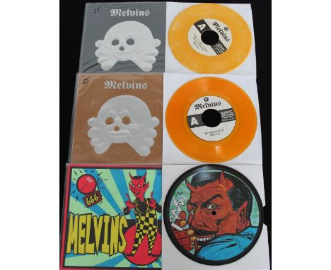 MELVINS - Ace selection of 10 x 7" releases from the influential band from Montesano, Washington. Titles are How-++-Harry Lau