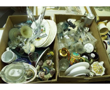 A Royal Worcester part tea service, other ceramics, glass and items (7 boxes)