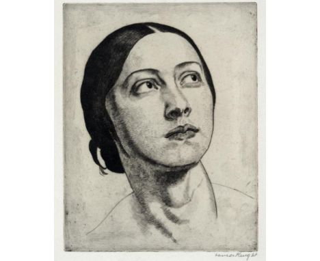 A Dame Laura Knight artist's proof etching, Madonna, signed  See illustration Condition report Report by GH

Good condition. 