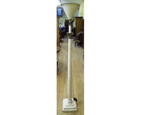 A Corinthian column standard lamp
