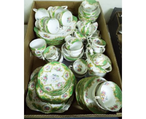 A Royal Grafton part coffee and tea service, decorated flowers (box)