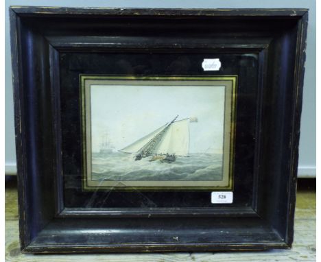 19th century, a seascape, watercolour, 16.5 x 23 cm
