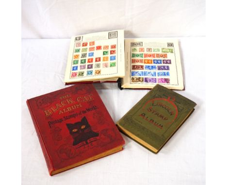 STAMP INTEREST 'The Black Cat Album', 'Lincoln Stamp Album' and 'The Pacific Stamp Album' all containing a selection of 19/20