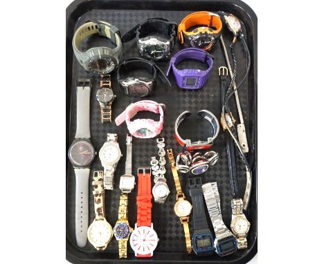SELECTION OF LADIES AND GENTLEMAN'S WRISTWATCHESincluding Timex, Casio, Rado Jubilé, Swatch, Fossil, Baby-G, Sekonda and Invi