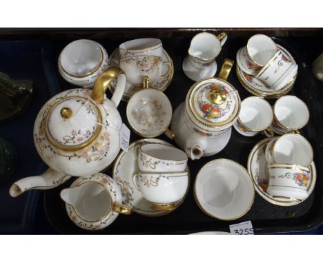 A lot comprising a Royal Albert Fruit pattern coffee service &amp; a Paragon floral and gilt decorated tea service Condition 