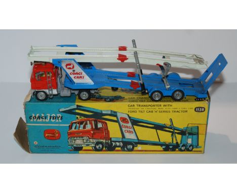 A Corgi Major 1138 Car Transporter in original box other Corgi and Dinky models including AA Mini Van, James Bond Aston Marti